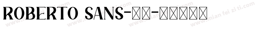 Roberto Sans-普通字体转换